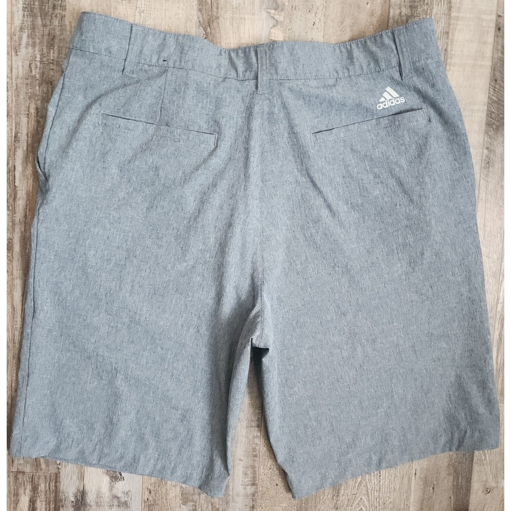 Adidas Golf Shorts Mens 36 Gray Heathered Performance Stretch Chino Flat Front - Picture 7 of 8